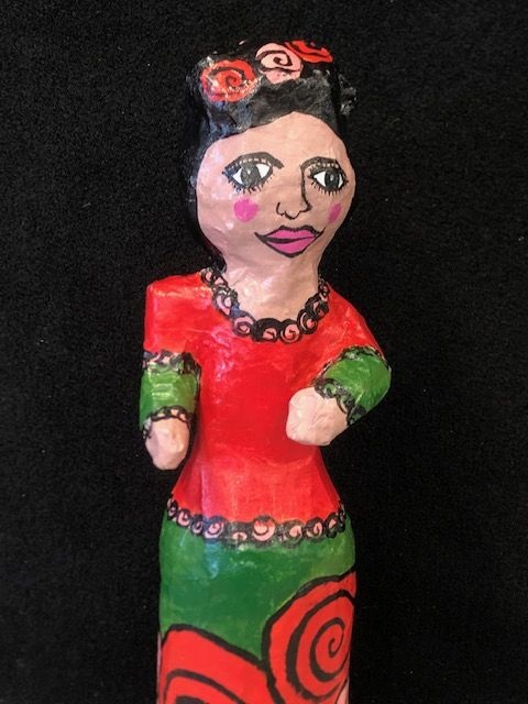 Frida Kahlo Papier Mache Doll